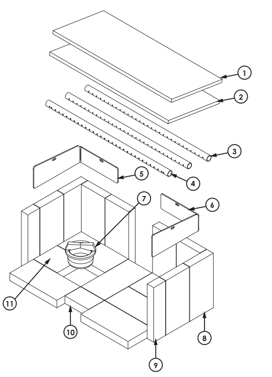 Repair Parts 2 Diagram and Parts List for AW2020E-P  US Stove Company Heating Stove